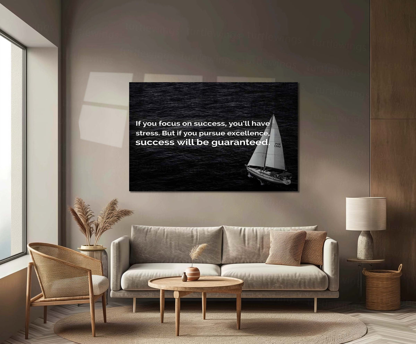 Quote Metal Poster | Pursue Excellence, Not Success” – Motivational Metal Poster | Inspirational Wall Art