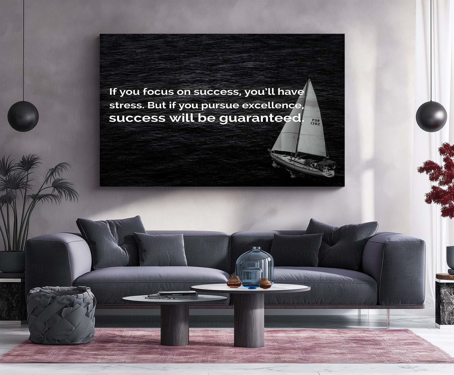Quote Metal Poster | Pursue Excellence, Not Success” – Motivational Metal Poster | Inspirational Wall Art