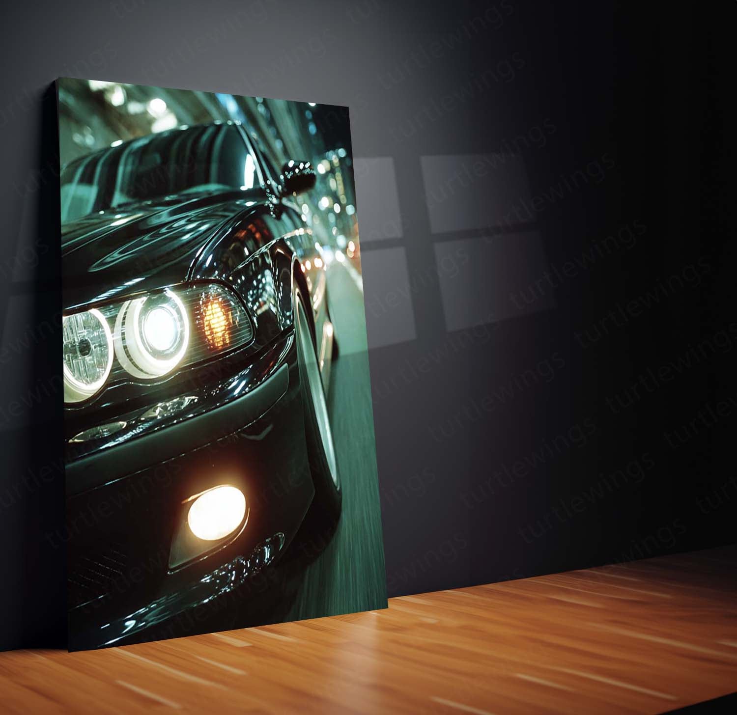 Slammed BMW M5 Metal Frame – Aggressive Stance Car Poster | Luxury Performance Wall Art - TURTLEWINGS