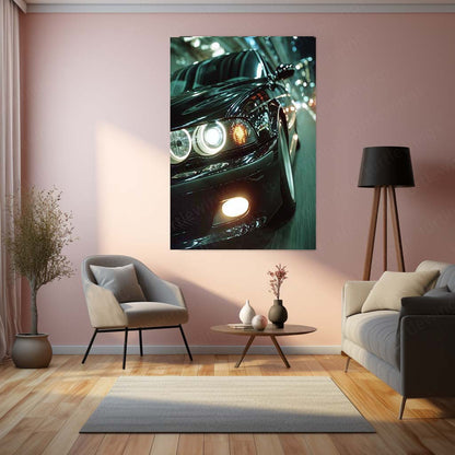 Slammed BMW M5 Metal Frame – Aggressive Stance Car Poster | Luxury Performance Wall Art - TURTLEWINGS
