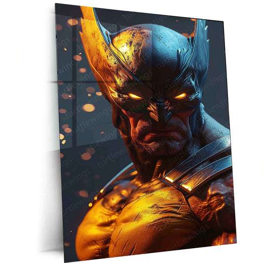 Wolverine with Will-o'-the-Wisp Eyes - Glowing Acid Flecks Artwork - TURTLEWINGS