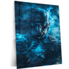 Captain America – Blue Smoke Effects with Cosmic Background Metal Poster by Mundex