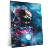 Iron Man – Close-Up with Saber Blue Smoke Effects and Cosmic Background by Mundex