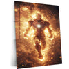 Iron Man Floating in the Air with Golden Smoke Effects