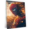 Spider-Man with Gold-Red Smoke Effects - Digital Artwork Print
