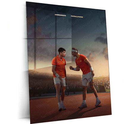 Rafael Nadal tennis player Metal Frame â Tribute to the King of Clay - TURTLEWINGS