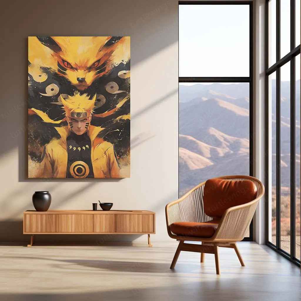 Naruto Metal Poster | Naruto Uzumaki Anime Wall Art | Hokage Ninja Decor - TURTLEWINGS