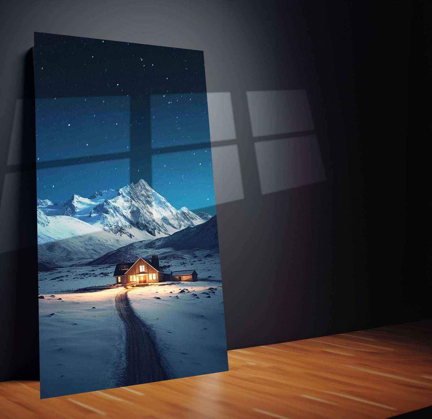 Starry Night Look Natural Metal Print | Celestial Wall - TURTLEWINGS