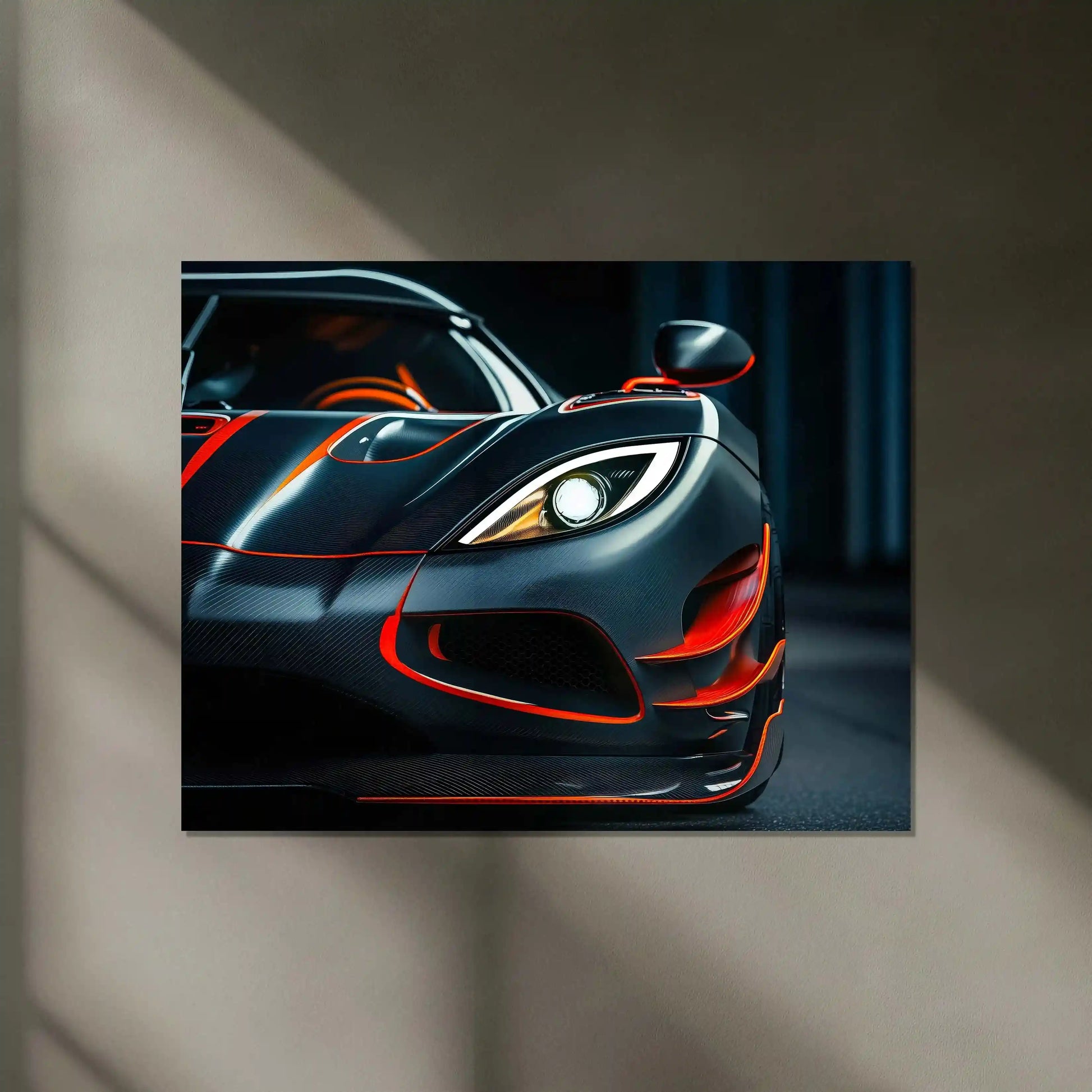 McLaren P1 Neon LED Metal Frame â Luxury Supercar Wall Art - TURTLEWINGS