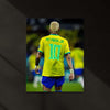 Neymar Jr. No. 10 Neon LED Metal Poster | Brazil Football Icon Premium Illuminated Wall Art
