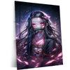 Nezuko Kamado Metal Poster – Demon Slayer’s Fiery Protector | Stunning Nezuko Anime Wall Art