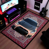 Nissan GT-R R35 Front View Floor Mat | Persian Carpet Style JDM Supercar Flat Rug | Anti-Slip 3mm Absorbent Performance Car Design Mat for Home, Office & Studio