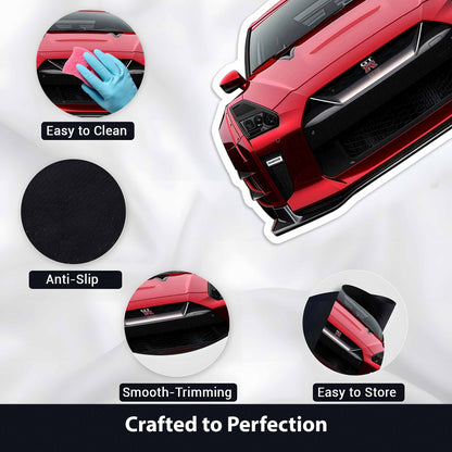 Nissan GT-R R35 Floor Mat | Anti-Slip 3mm Absorbent Supercar Design Flat Rug | Easy Clean Waterproof Car-Style Floor Mat for Home, Office & Garage