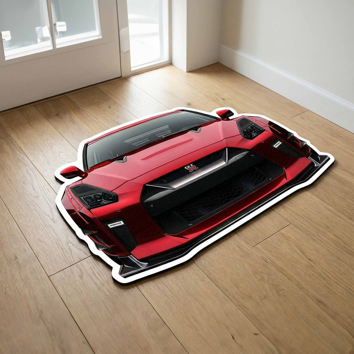 Nissan GT-R R35 Floor Mat | Anti-Slip 3mm Absorbent Supercar Design Flat Rug | Easy Clean Waterproof Car-Style Floor Mat for Home, Office & Garage