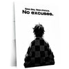 Anime Metal Poster | Tanjiro – No Excuses Metal Poster Anime Motivation Wall Art | New Day Mindset Metal Frame