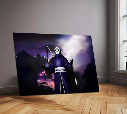 Anime Metal Poster | Obito Uchiha – The Ninja in the Mask | Naruto Anime Metal Frame | Dark Shinobi Wall Art - TURTLEWINGS
