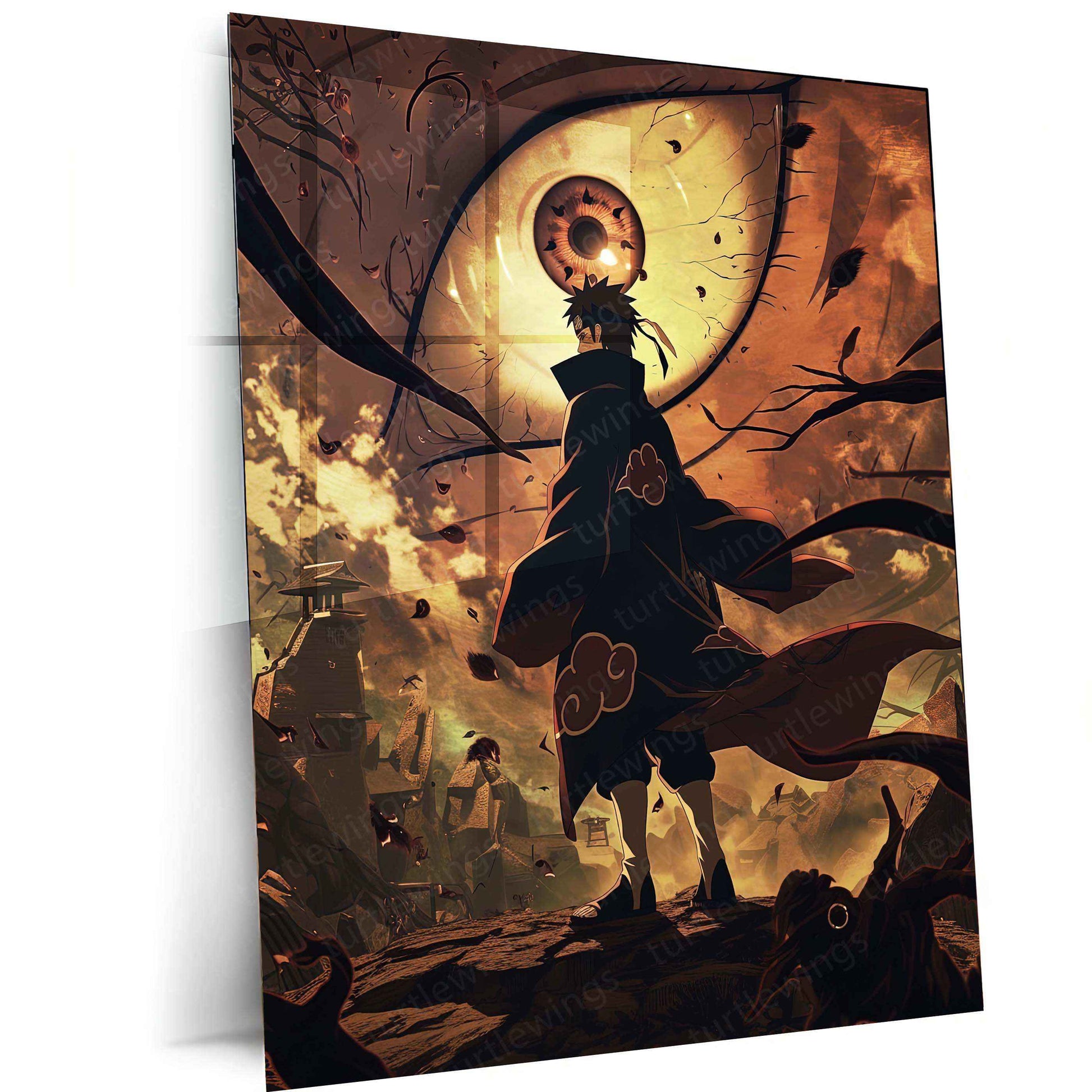 Obito Uchiha Metal Poster – The Shinobi Who Endured the Darkness - TURTLEWINGS