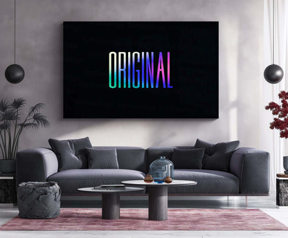 Original – Metal Frame | Statement Typography Wall Art | Be Unique Quote Poster for Bold & Creative Spaces - TURTLEWINGS