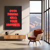 Overthinking Kills Metal Poster | Minimalist Motivational Wall Art | Mindset Decor - TURTLEWINGS