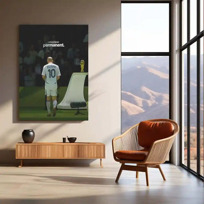 Quote Metal Poster | Zinedine Zidane – Pain Is Never Permanent Metal Frame Legacy Resilience & Champion Comeback Quote Wall Art | Timeless Football Mindset Metal Poster - TURTLEWINGS
