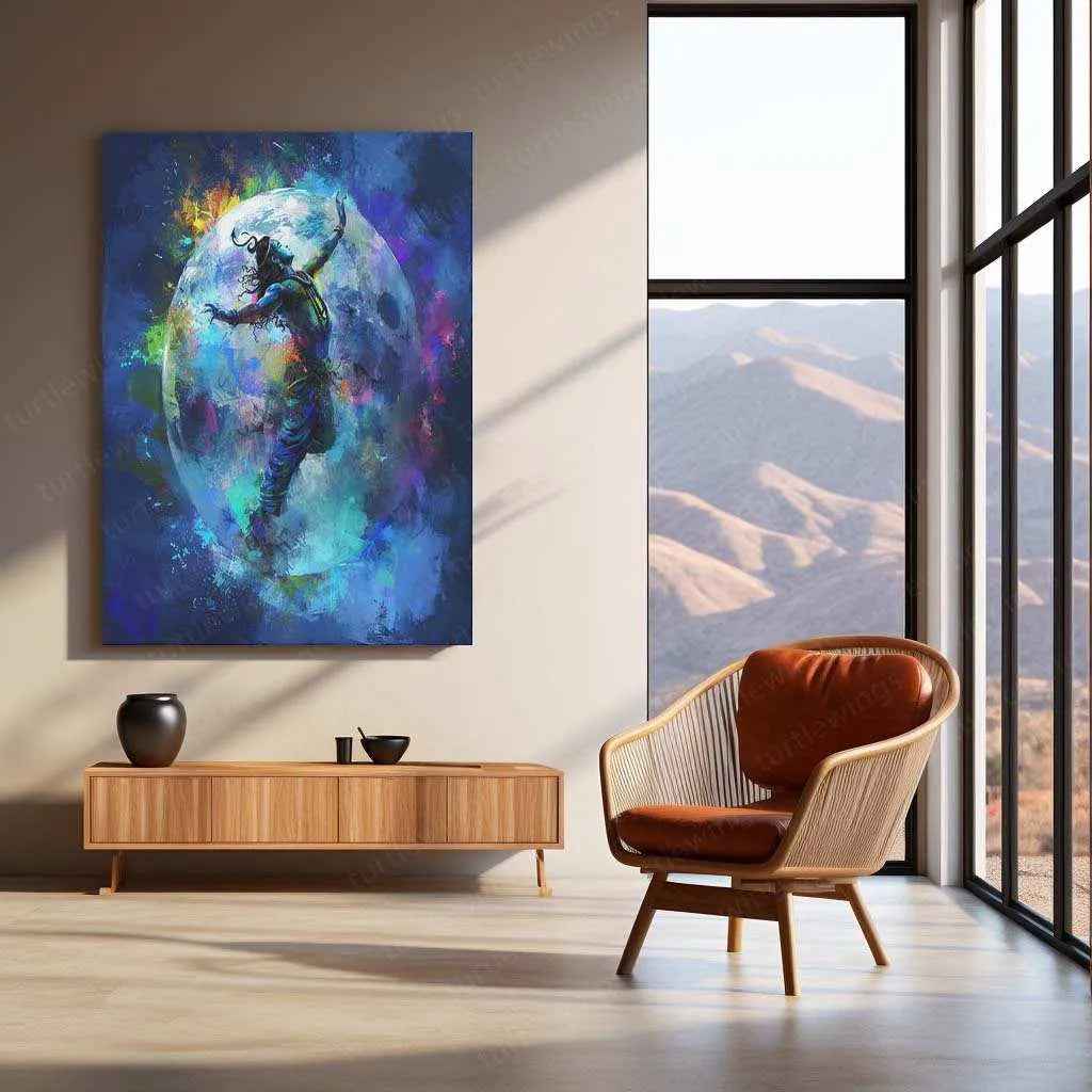 Lord Shiva Dancing on the Globe – Cosmic Energy Metal Poster - TURTLEWINGS
