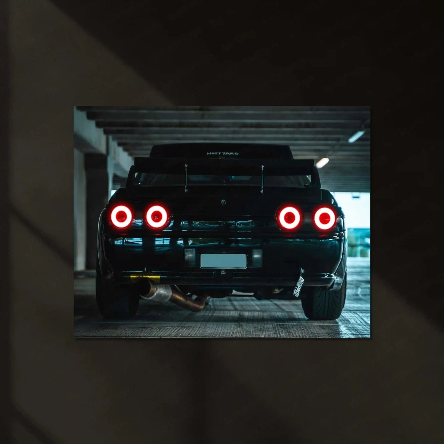 LED | 🏁 Nissan Skyline GT-R R34 Neon LED Metal Poster | JDM Legend Wall Art | Street Racer Glow Decor - TURTLEWINGS