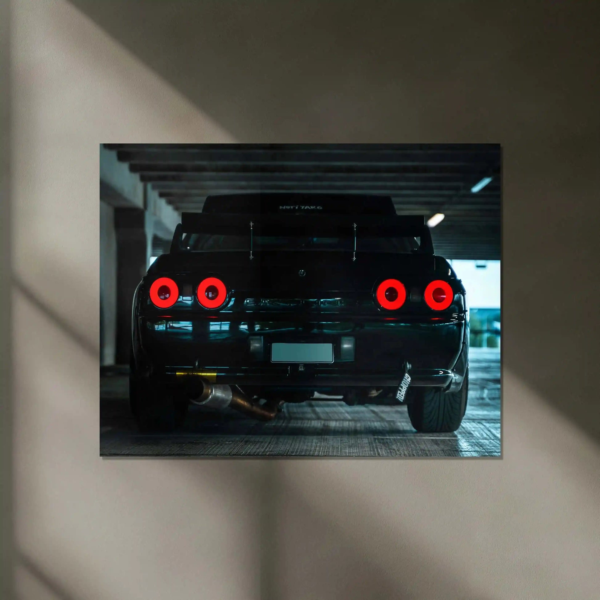 LED | 🏁 Nissan Skyline GT-R R34 Neon LED Metal Poster | JDM Legend Wall Art | Street Racer Glow Decor - TURTLEWINGS