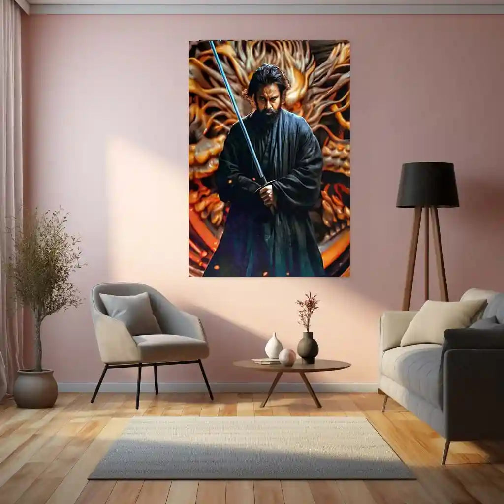 Pawan Kalyan – Power Star Metal Poster | Tollywood Icon Wall Frame 03 - TURTLEWINGS