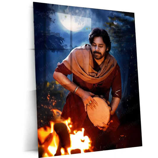 Pawan Kalyan – Power Star Metal Poster | Tollywood Icon Wall Frame 04 - TURTLEWINGS