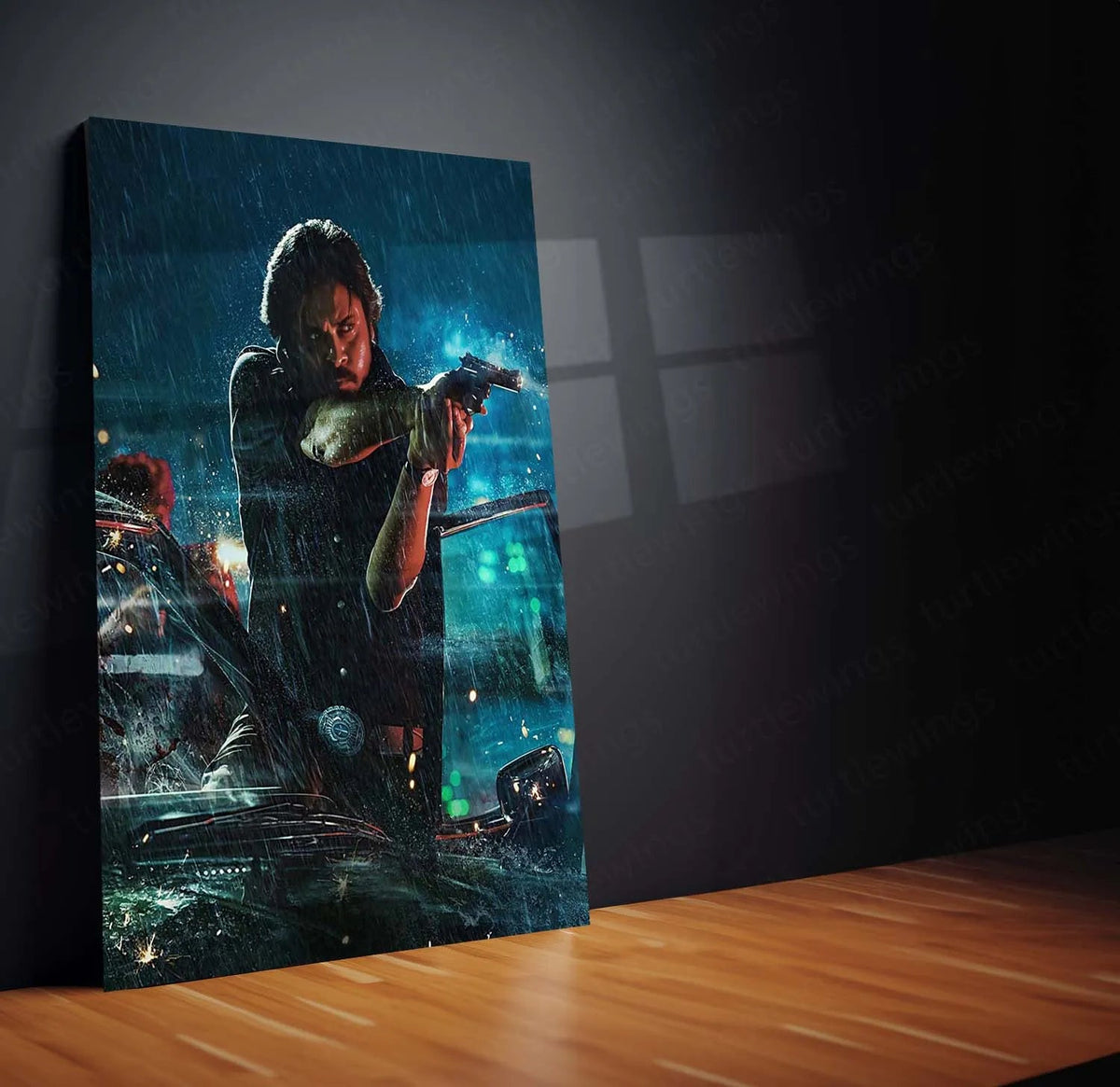 Pawan Kalyan – Power Star Metal Poster | Tollywood Icon Wall Frame 05 - TURTLEWINGS