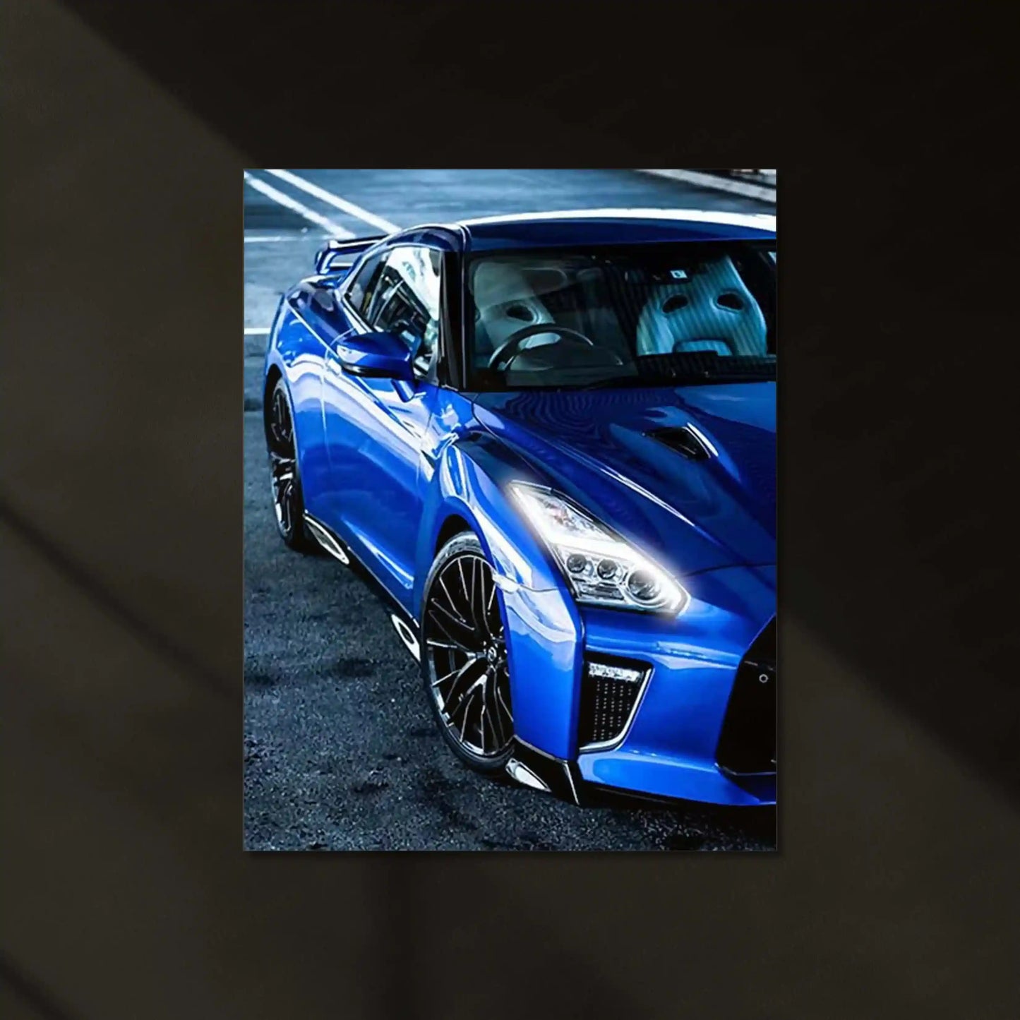 LED | ⚡ Nissan GT-R R35 Neon LED Metal Poster | Godzilla Supercar Wall Art | Modern JDM Glow Decor - TURTLEWINGS