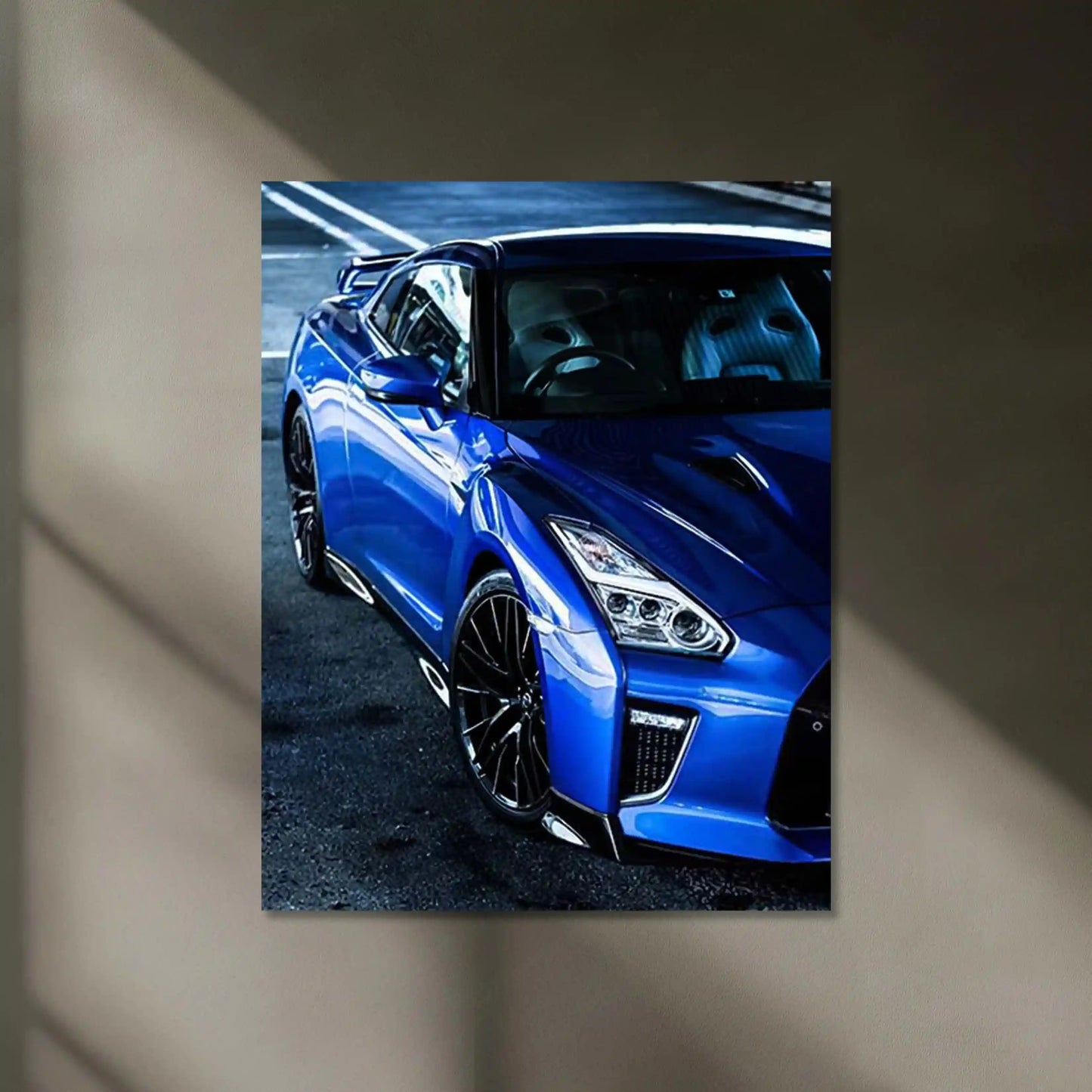 LED | ⚡ Nissan GT-R R35 Neon LED Metal Poster | Godzilla Supercar Wall Art | Modern JDM Glow Decor - TURTLEWINGS