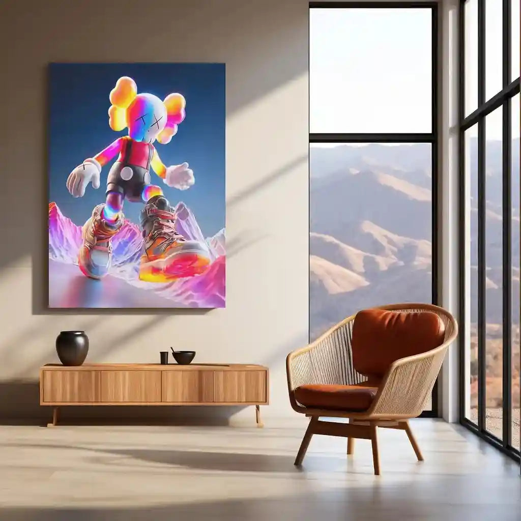 KAWS-Inspired Mouse Character Metal Poster | Street Pop Art Wall Decor | Designer Toy Aesthetic 01 - TURTLEWINGS