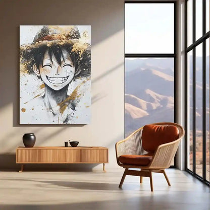 Anime Metal Poster | Monkey D. Luffy Metal Poster | One Piece Wall Art | Pirate King Anime Decor 01 - TURTLEWINGS