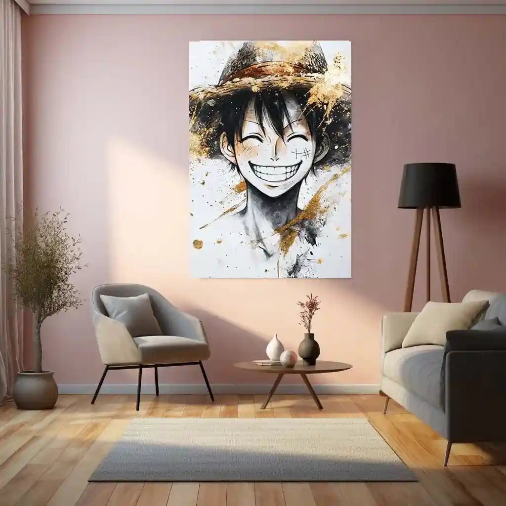 Anime Metal Poster | Monkey D. Luffy Metal Poster | One Piece Wall Art | Pirate King Anime Decor 01 - TURTLEWINGS