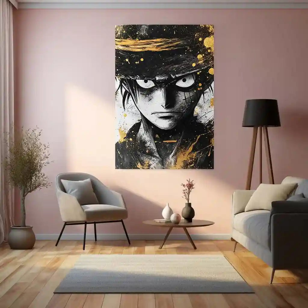 Anime Metal Poster | Monkey D. Luffy Metal Poster | One Piece Wall Art | Pirate King Anime Decor - TURTLEWINGS
