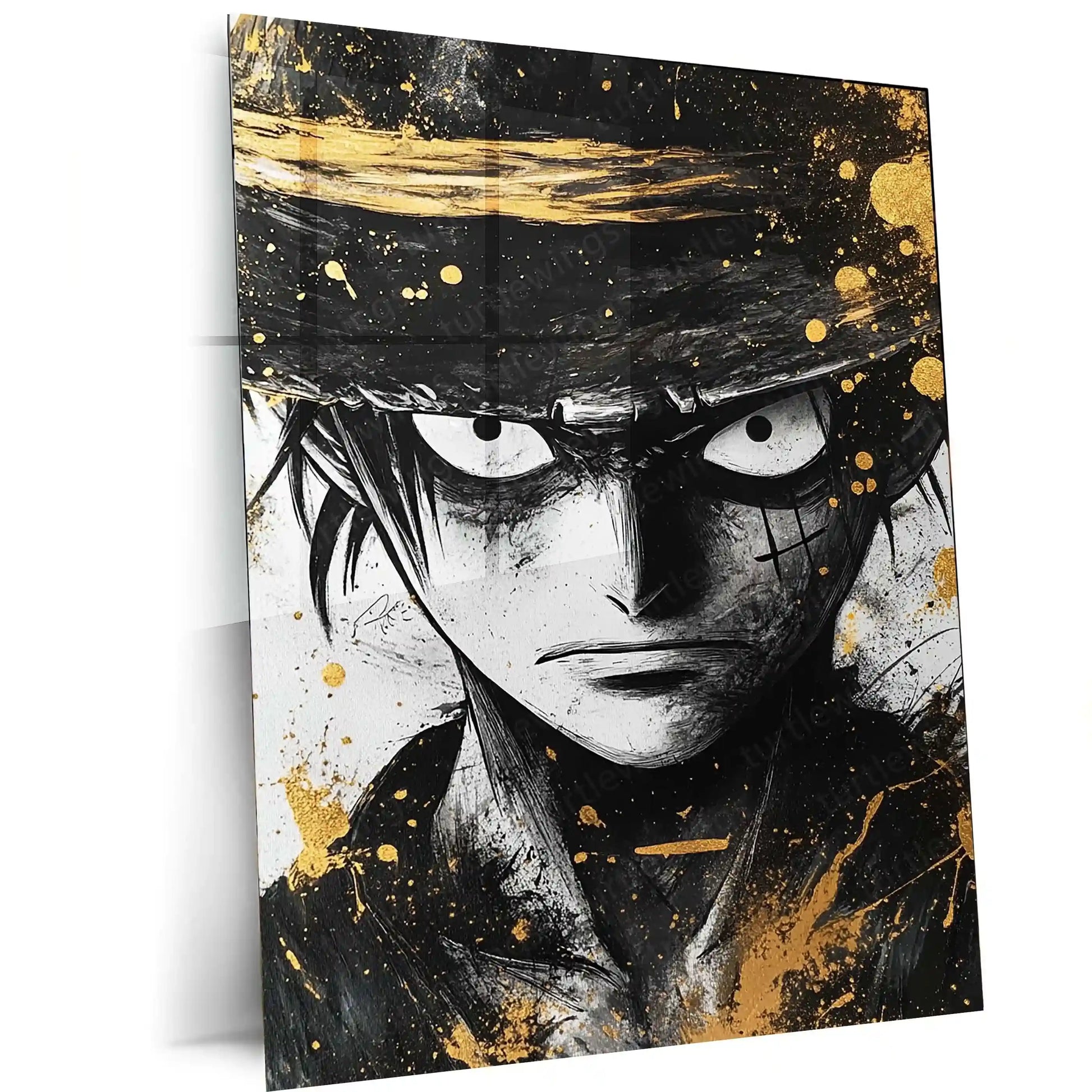 Anime Metal Poster | Monkey D. Luffy Metal Poster | One Piece Wall Art | Pirate King Anime Decor - TURTLEWINGS