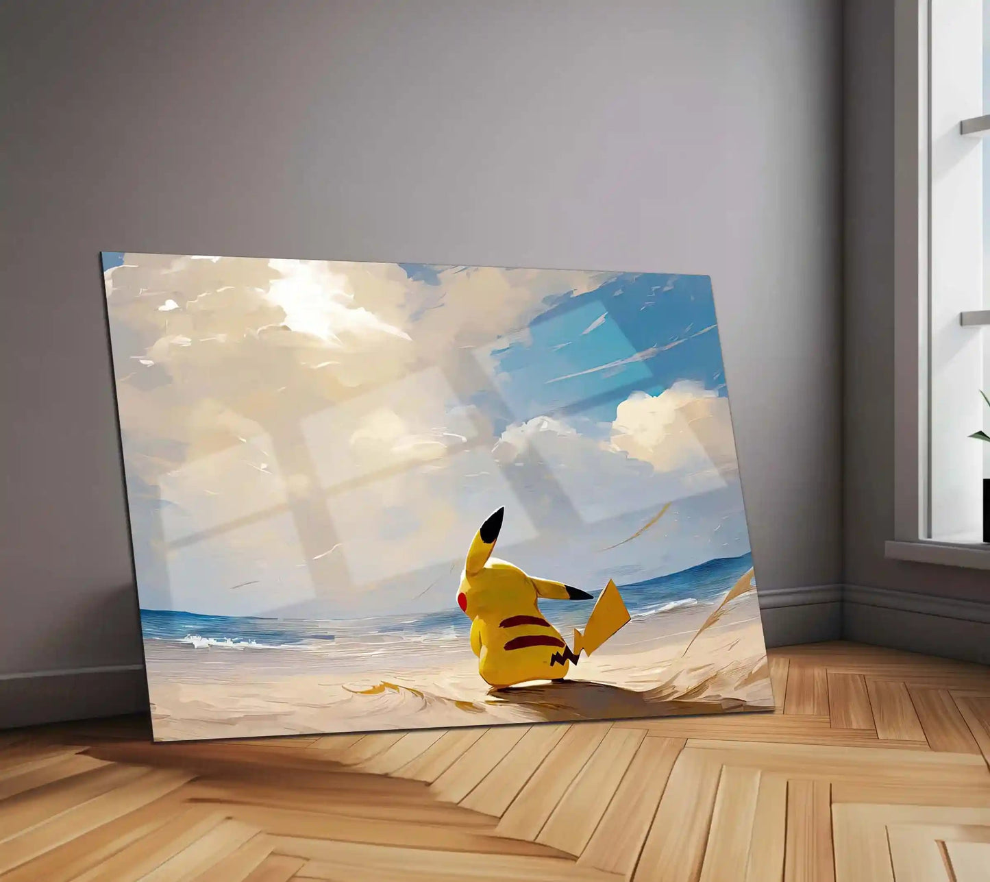 Pikachu – Beyond the Horizon | Pokémon Anime Metal Frame | Peaceful Anime Wall Art - TURTLEWINGS