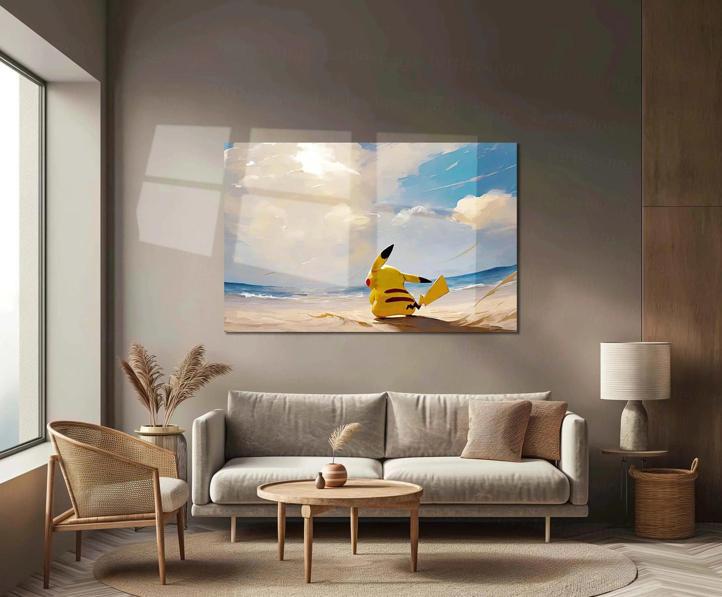 Pikachu – Beyond the Horizon | Pokémon Anime Metal Frame | Peaceful Anime Wall Art - TURTLEWINGS