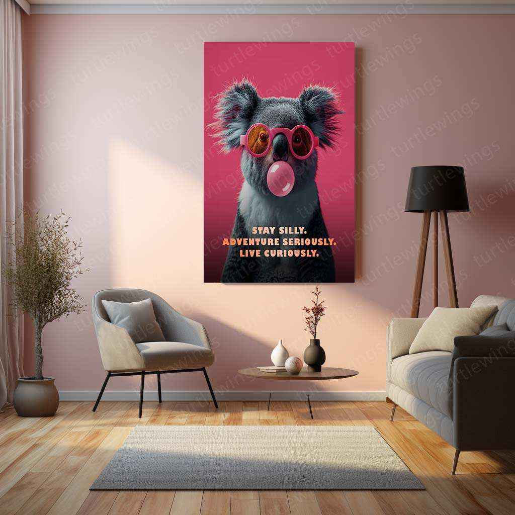 Koala Portrait – Anthony Burrill Style Artwork by Pinch - TURTLEWINGS