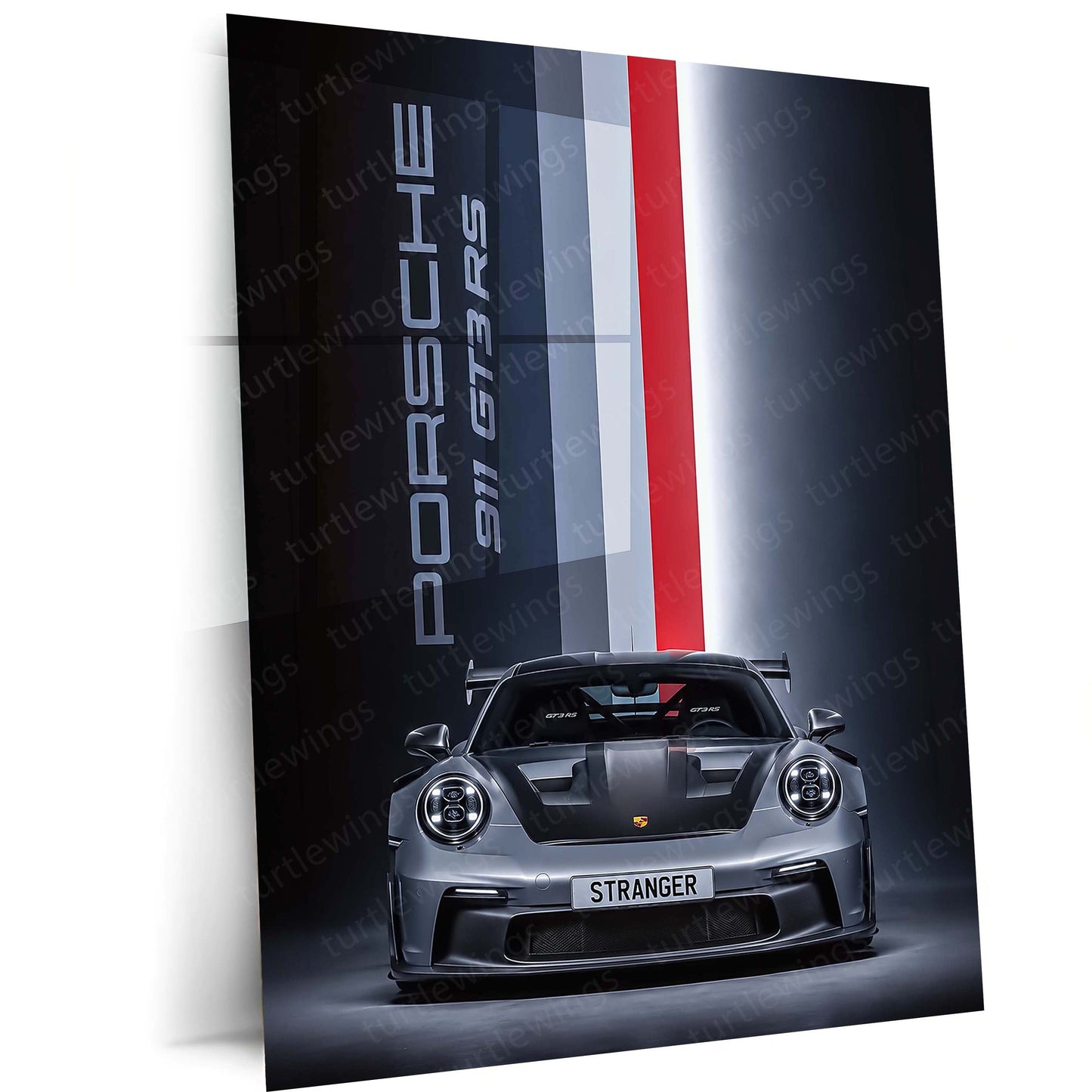 Car Metal Poster | Porsche 911 GT3 RS Metal Poster | Luxury Sports Car Wall Art | Premium Aluminum Print