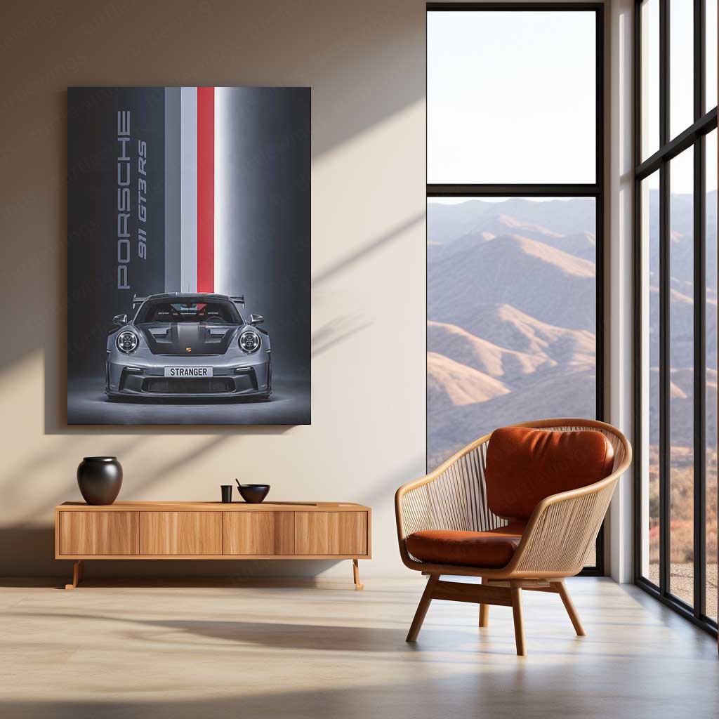 Car Metal Poster | Porsche 911 GT3 RS Metal Poster | Luxury Sports Car Wall Art | Premium Aluminum Print