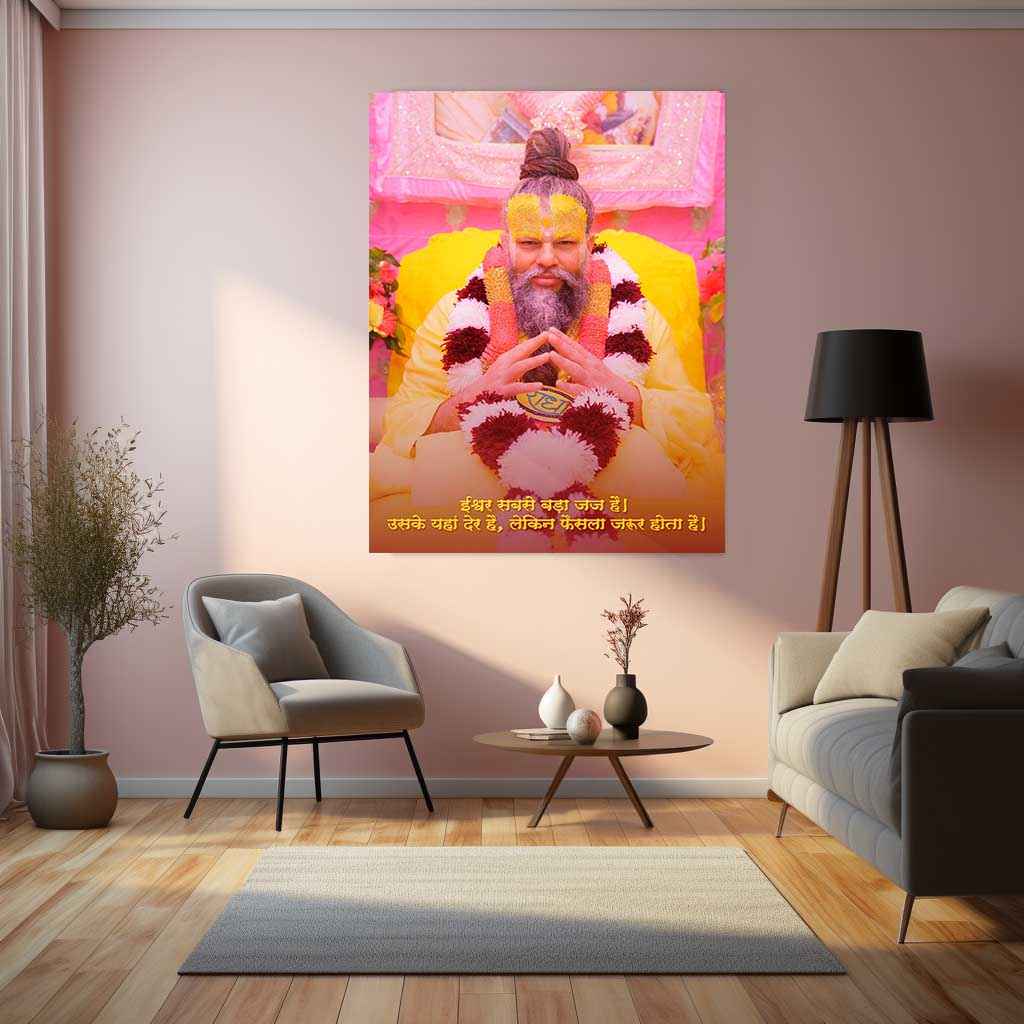 Spiritual Metal Poster | Premanand Ji Maharaj Metal Poster – Divine Wisdom & Devotion 5 - TURTLEWINGS