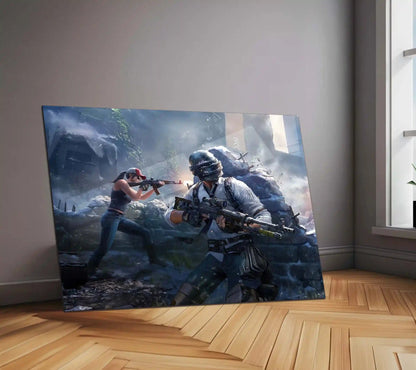 PUBG Mobile – Snow Survival | Battle Royale Gaming Metal Frame | Winter Combat Wall Art - TURTLEWINGS