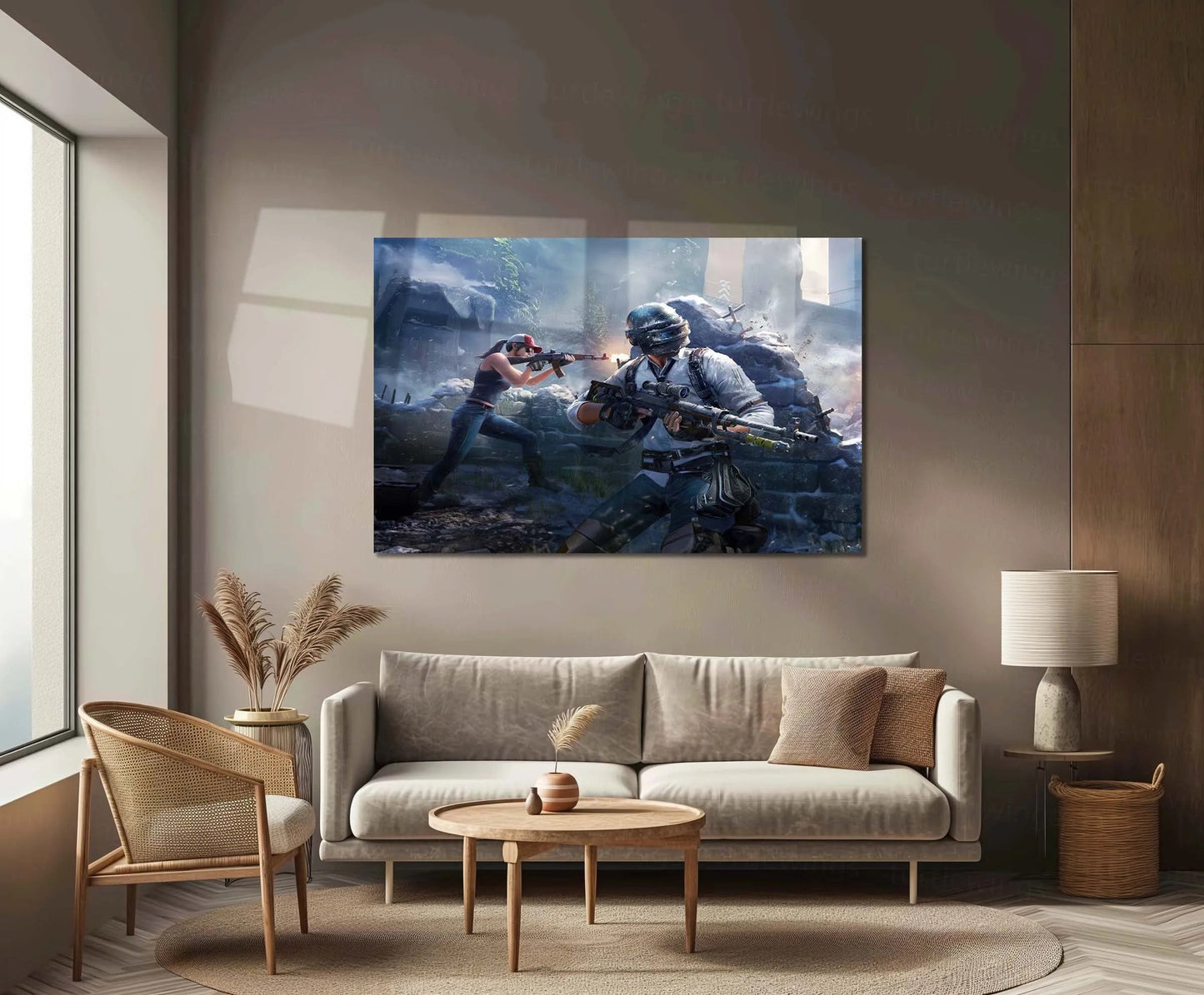 PUBG Mobile – Snow Survival | Battle Royale Gaming Metal Frame | Winter Combat Wall Art - TURTLEWINGS