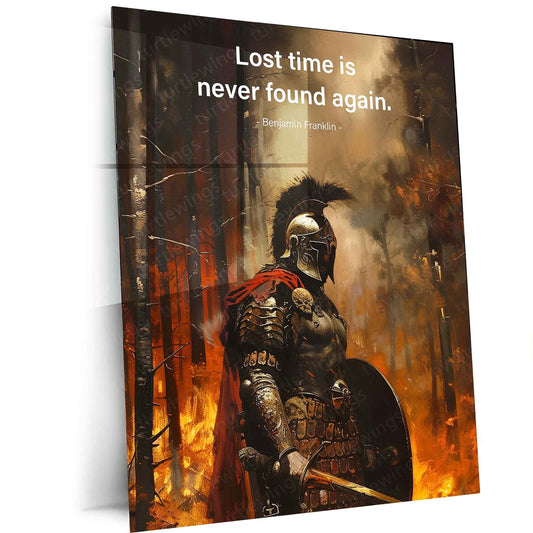 Spartan Warrior Metal Poster – "Molon Labe" Quote - TURTLEWINGS