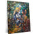 Radha Krishna Metal Poster | Divine Love Painting | Spiritual Wall Art