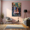 Radha Krishna Metal Poster | Divine Love Wall Art | Spiritual & Aesthetic Decor - TURTLEWINGS