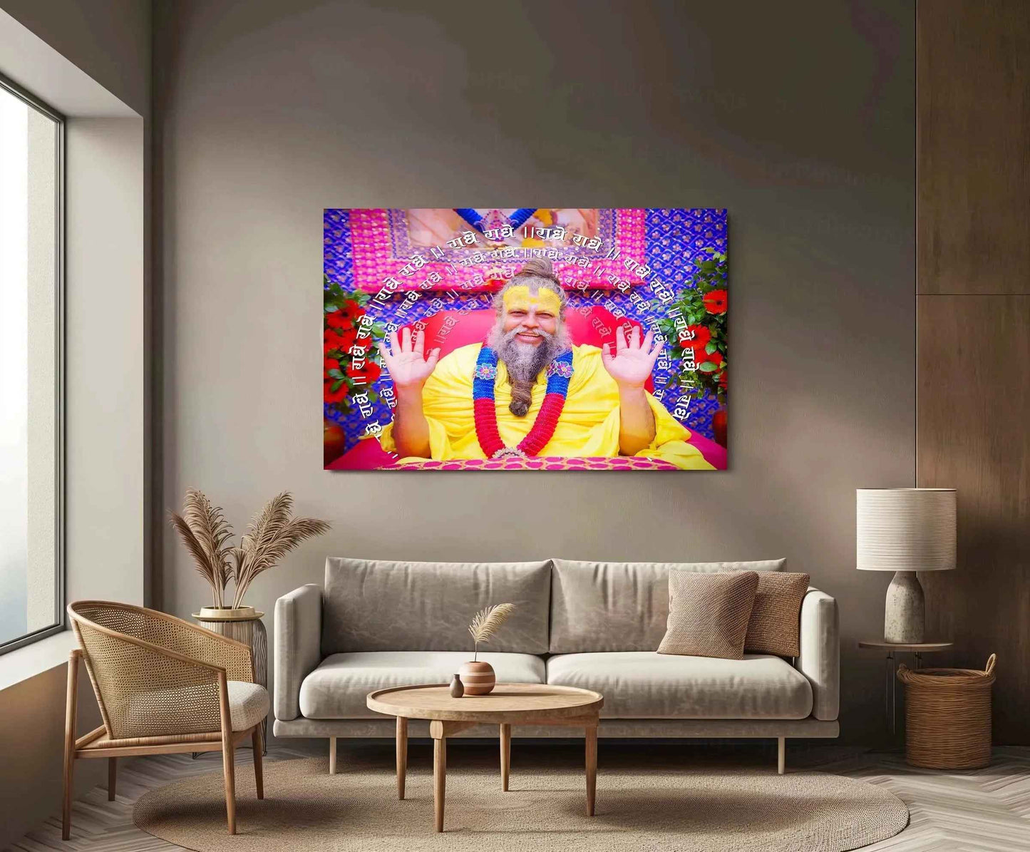 Premanand Ji Maharaj Metal Poster – Divine Wisdom & Devotion 2 - TURTLEWINGS