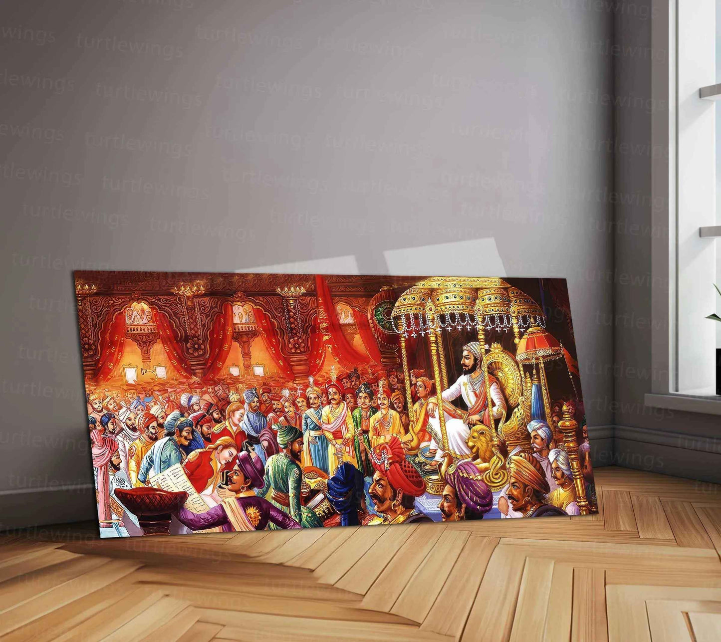 Chhatrapati Shivaji Maharaj Rajyabhishek Sohala Metal Frame – A Regal Tribute - TURTLEWINGS